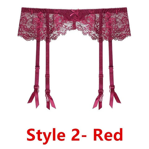 Sexy women lace Black/white/red brand garter temptation ultra-thin female silk stockings Suspender Belt Wedding garters belts