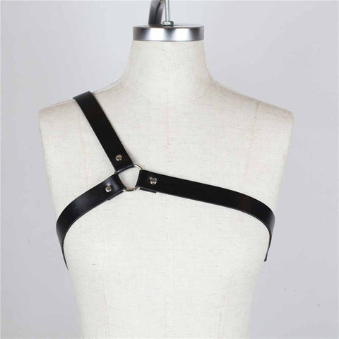 CEA.HARNESS Popular Stud Punk Goth Leather Harness Body Bondage Belt Cage Sculpting Leather Waist Belt Chest Belts Slim Body